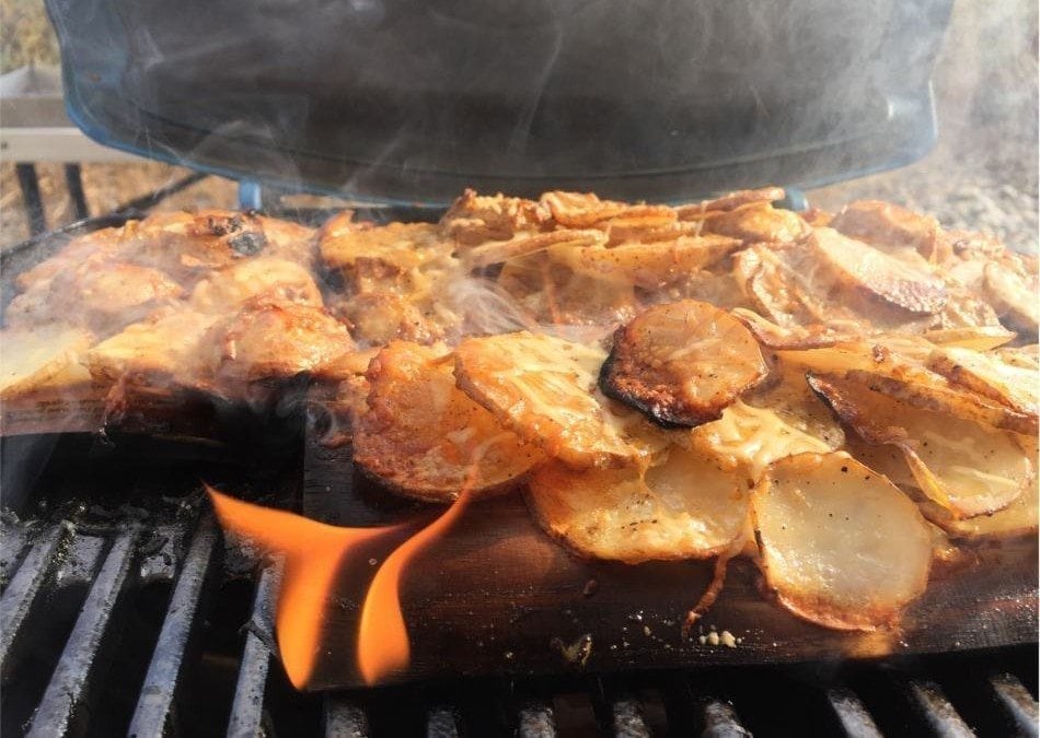 Cedar Planked Cheesy Potatoes Recipe