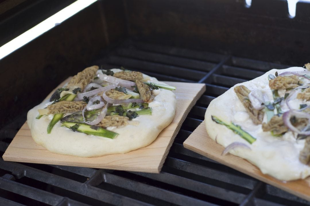 Cedar Planked Pizza with Morels Recipe Wildwood Grilling