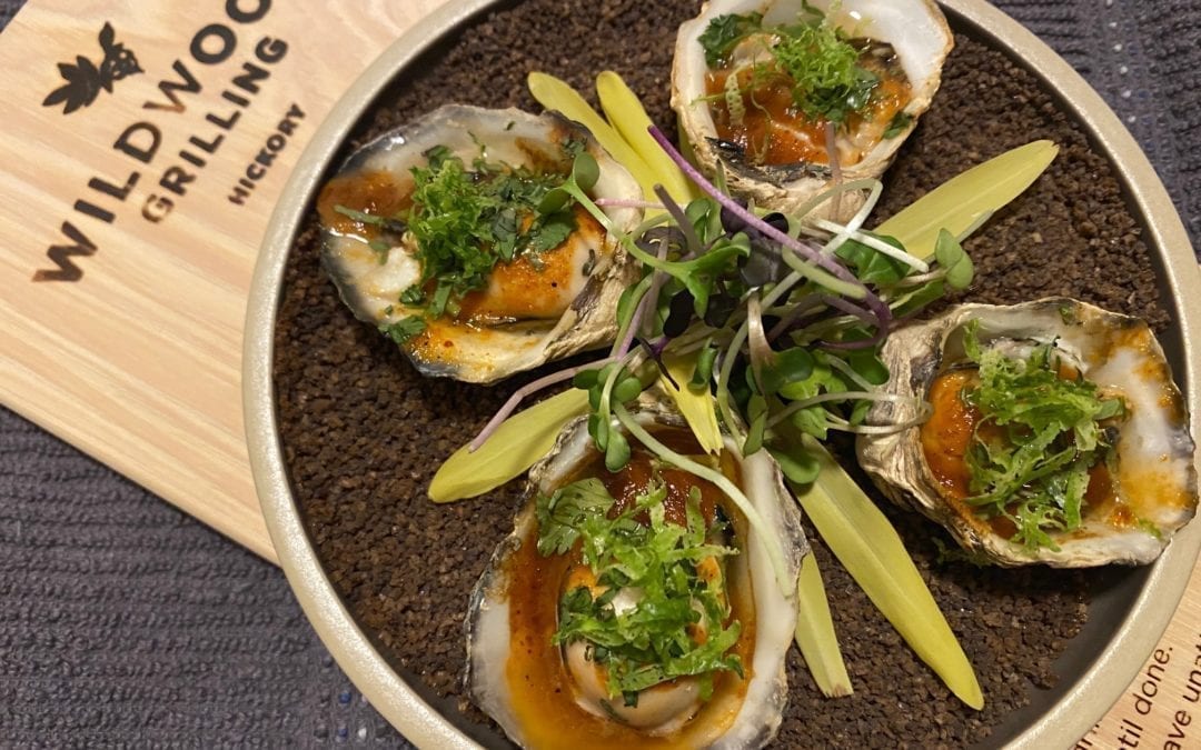Hickory Planked Mexican Oysters